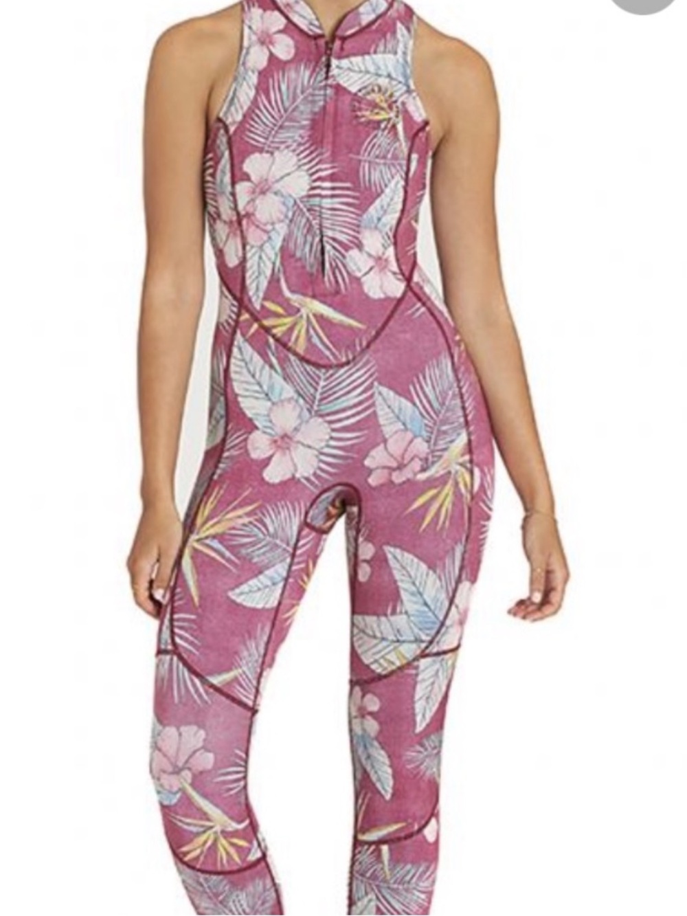 Billabong Salty Jane Surf Capsule Surf Sangria Pink Floral Full Wetsuit